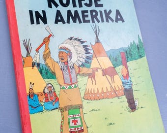 Kuifje In Amerika 1963 Edición de bolsillo holandesa temprana Casterman Tintín por Hergé