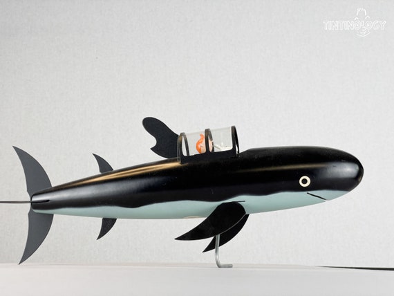 タンタンの像 アルーチェフ タンタンのサメの潜水艦 V2 1986 32 cm