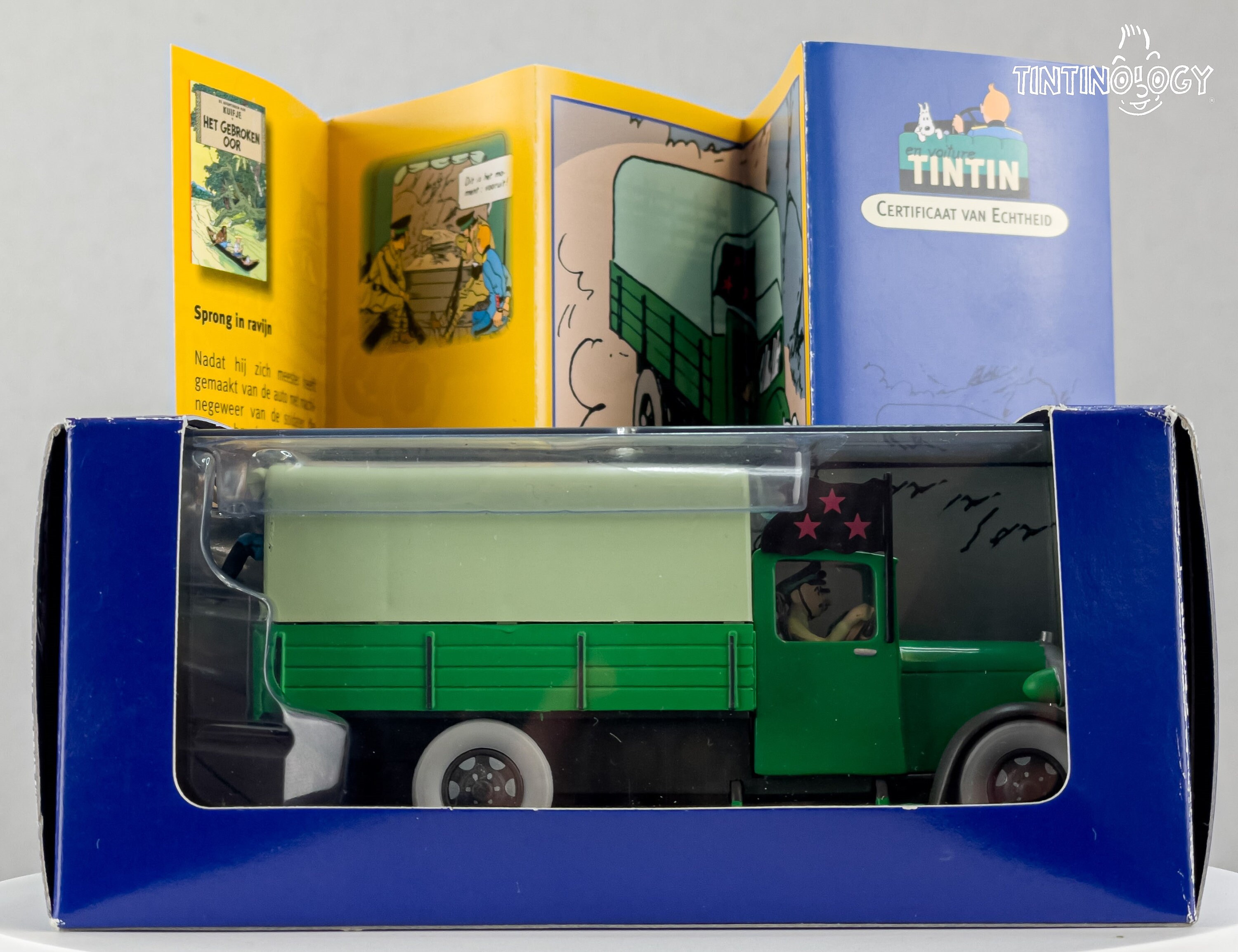 ATLAS TINTIN Car # 63 Green Truck - Broken Ear Herge Model Voiture