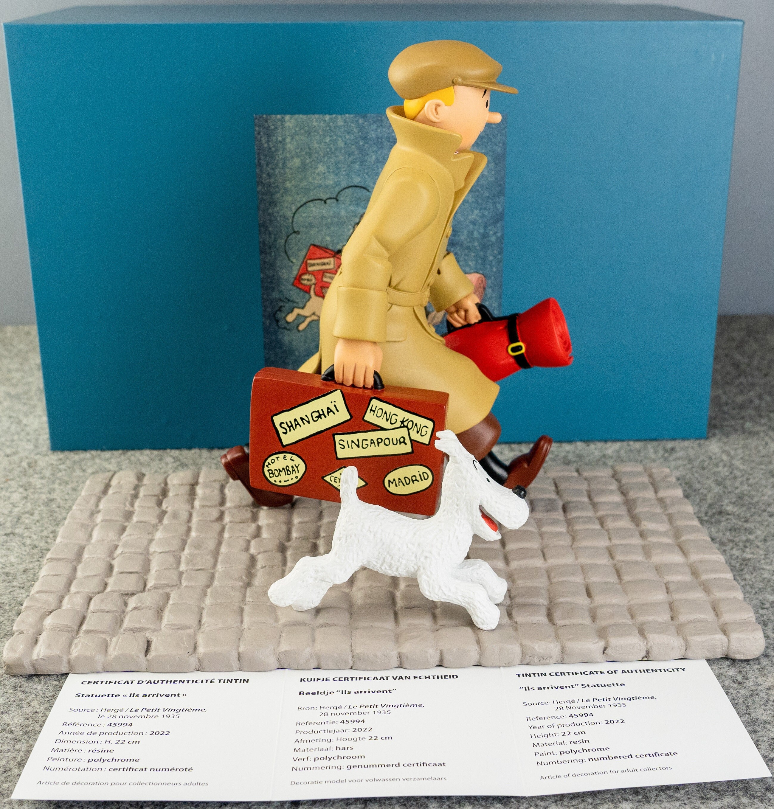 タンタンの冒険タンタンとスノーウィの銅像（希少レア）