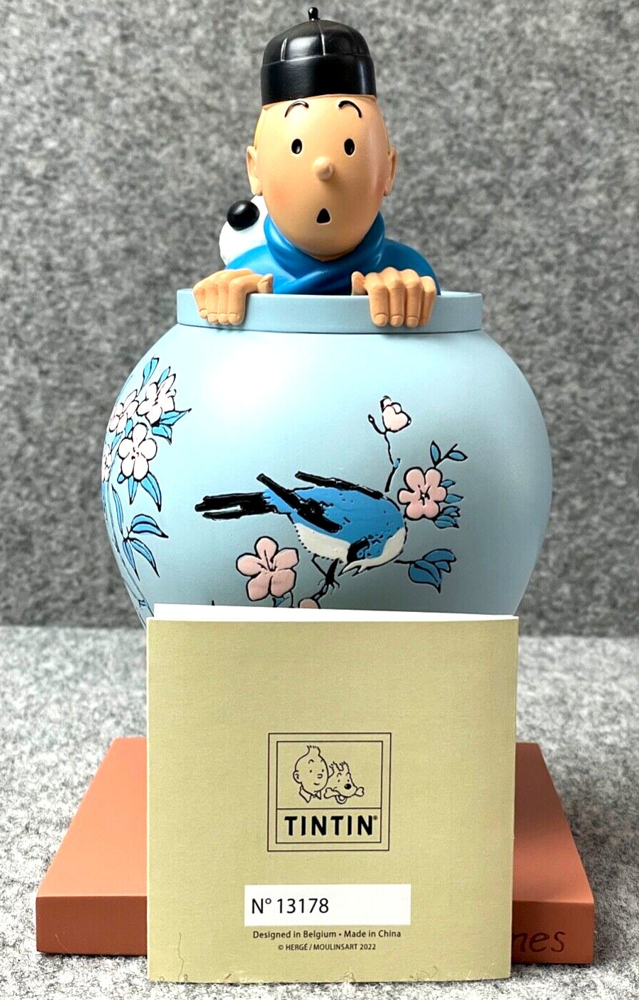 置物 3 Laquers about Tintin Statuette Moulinsart 46401 La Potiche - Blue Lotus 