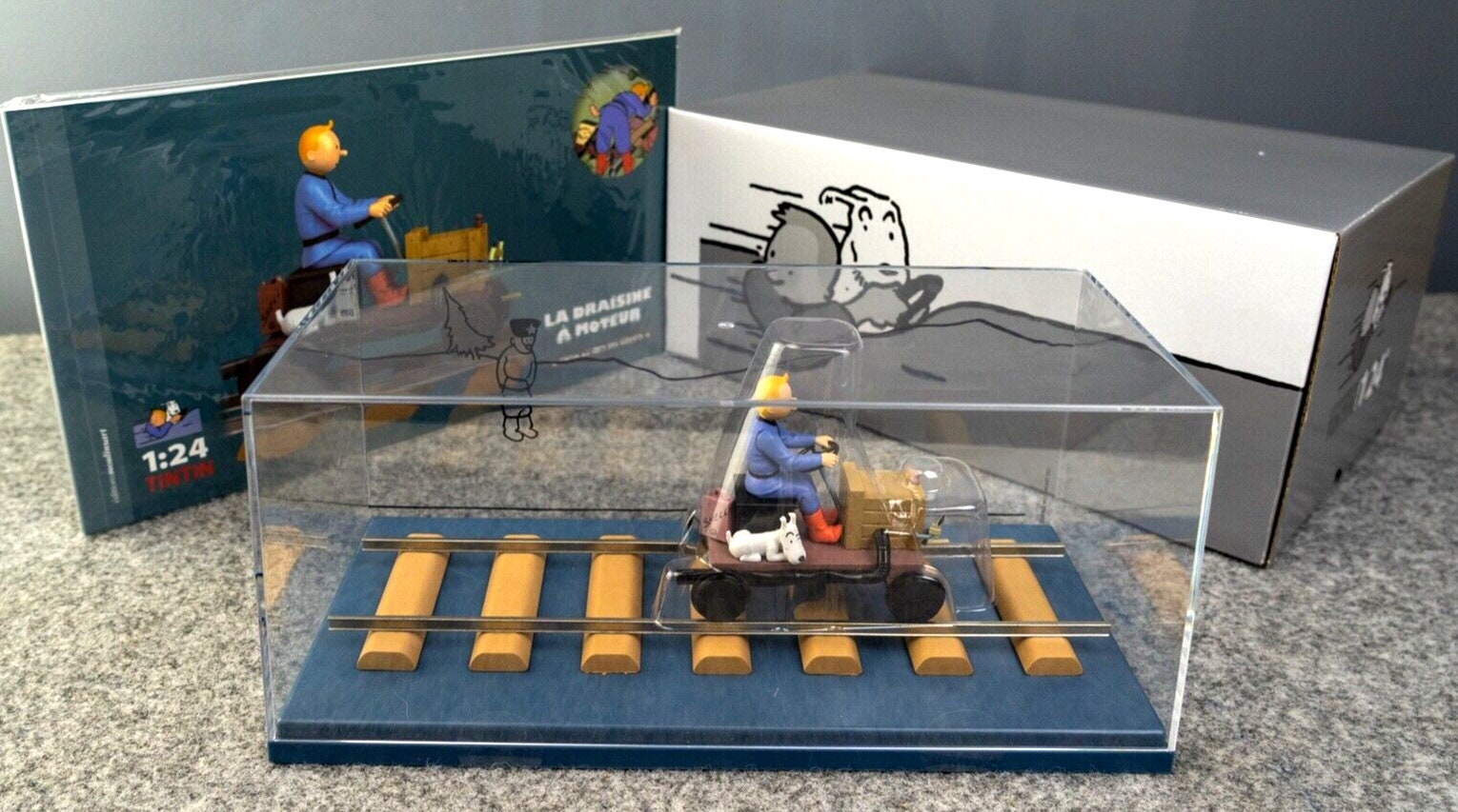 Moulinsart Tintin 1/24 - Voiture 59 La Draisine à Moteur - Neuve Sous Blister