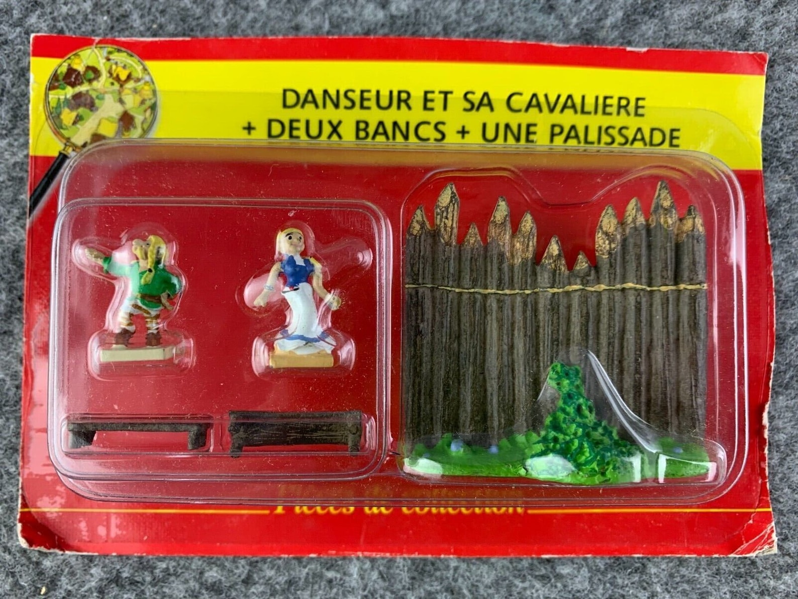 Scene Astérix Tapis Volant Village Collection Atlas, Figurine Résine Plastoy, Neuve Scellée