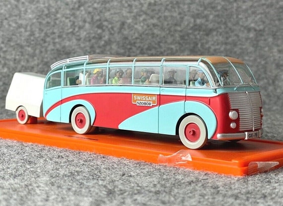 Atlas Tintin Car - Swissair Bus: Calculus Affair 1/43 Scale Model