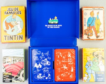 Moulinsart Playing Card Sets: Atlas Set/Family/Cars of Tintin + Vintage Sets BUY INDIVIDUALLY
