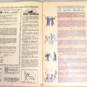 Revista Tintín Número 14: 1947 Edición con portada de Hergé Edición Original Cómic Vintage EO imagen 3