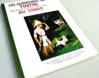 Tintin Au Congo Fac-similé N&B 1ère édition avec couverture alternative HB Casterman 1982 Français EO Noir Blanc