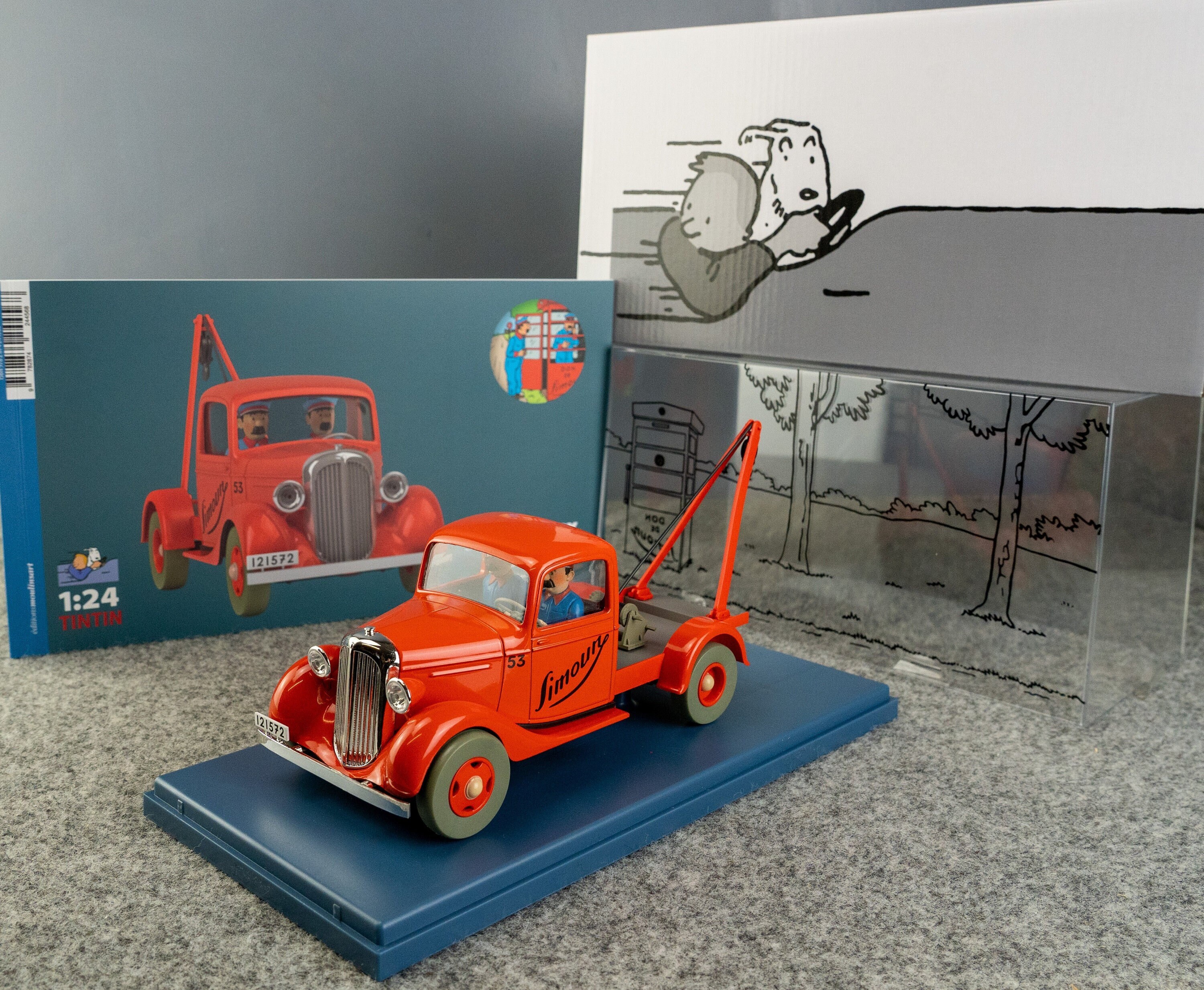 VOITURE TINTIN 1/24 29933 Tow Truck: Land Black Gold Hachette Car