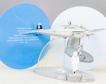 Moulinsart Tintin Flugzeug 29564 Bordurian Heinkel Kämpfer: Ottokars Zepter Modell