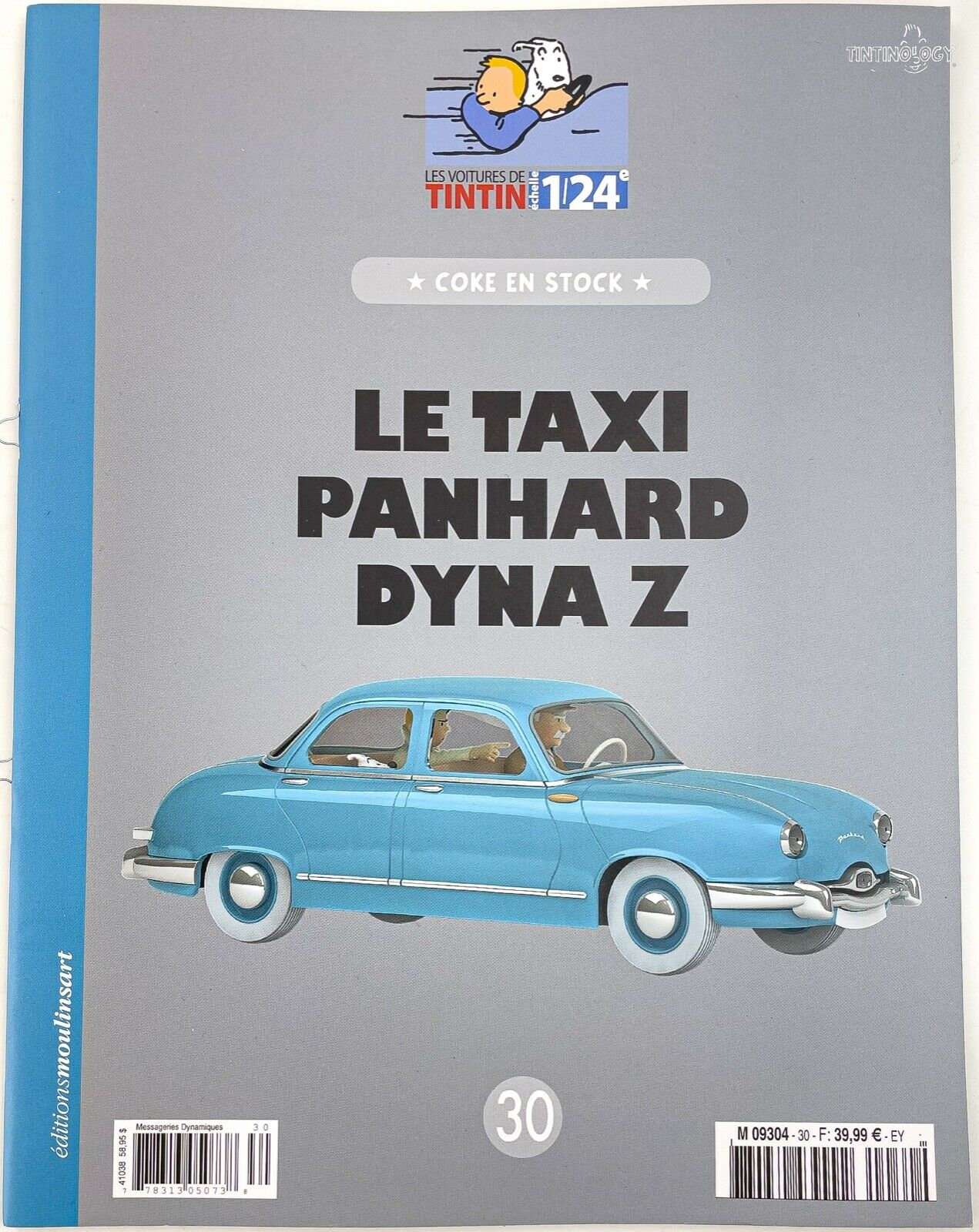 Taxi Panhard Dyna Z Hachette - Les Voitures De Tintin - 1/24 Sous Blister