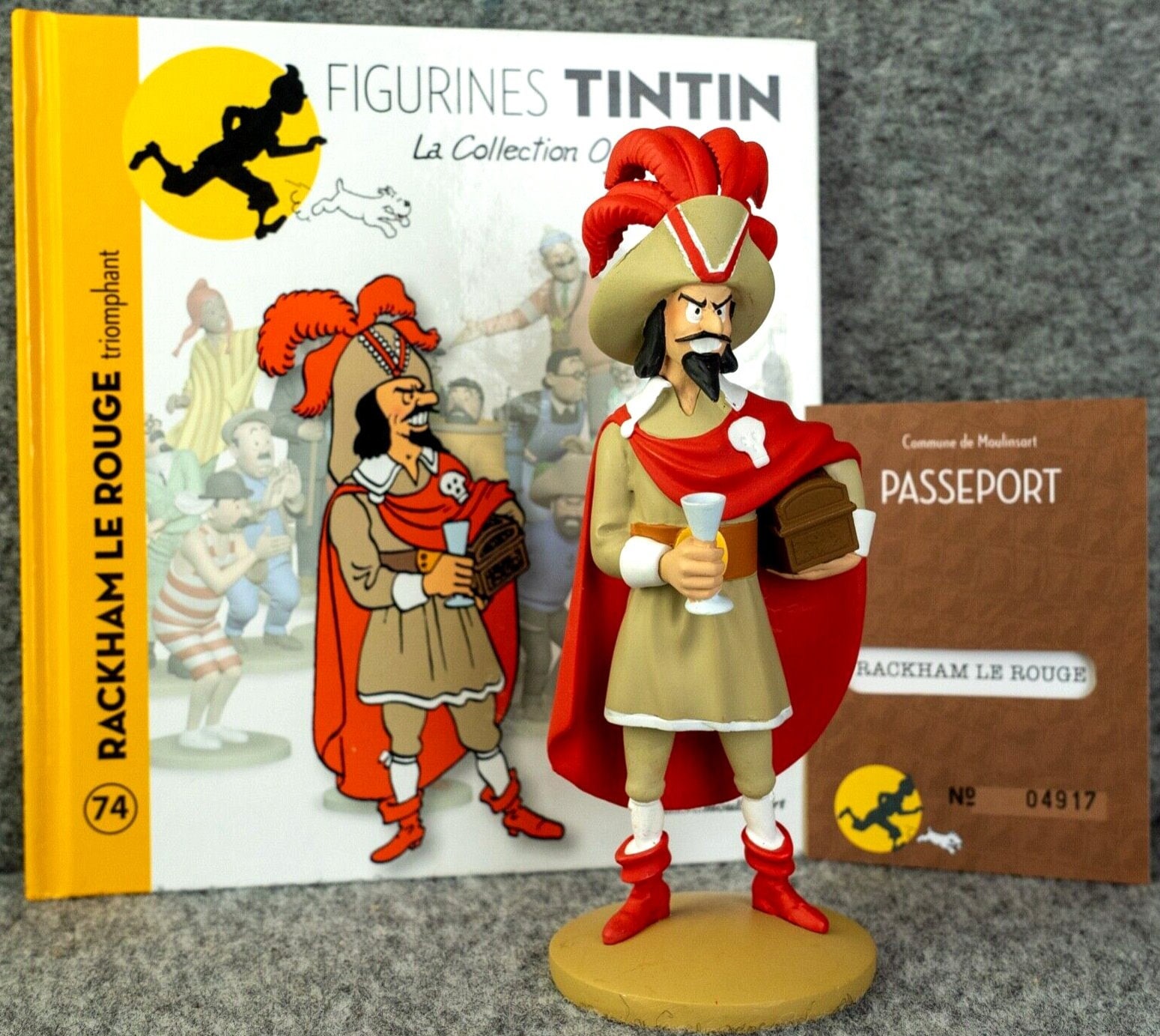 Tintin Figurine Officielle # 74 Red Rackham the Pirate: Red