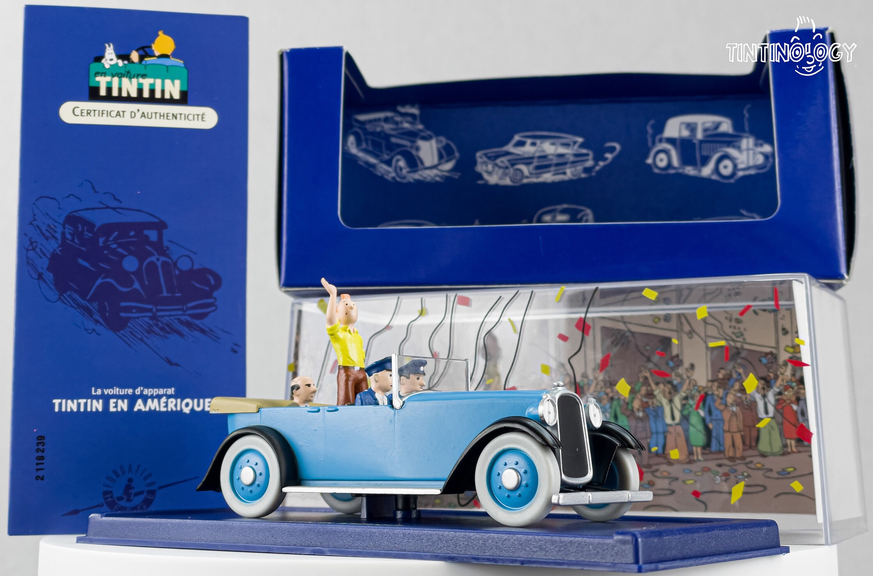ATLAS TINTIN CAR # 39 Celebration Car - Tintin in America Herge