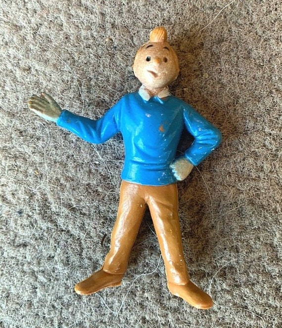 FIGURINE PLONGEUR TINTIN Et Le Lac Aux Requins Esso , Hergé, BD, Bande
