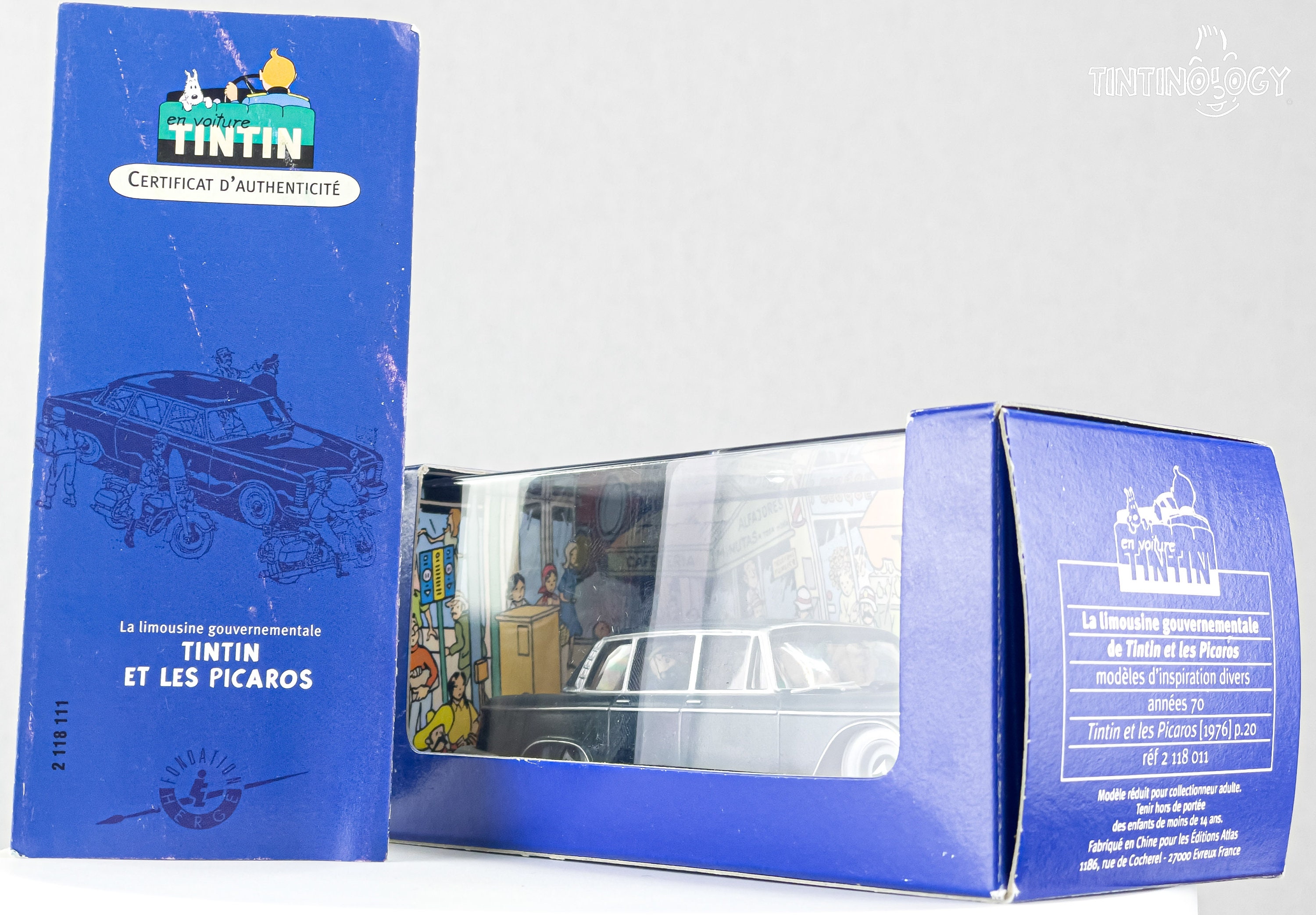 ATLAS TINTIN Car # 11 Government Limo - Picaros Herge Model