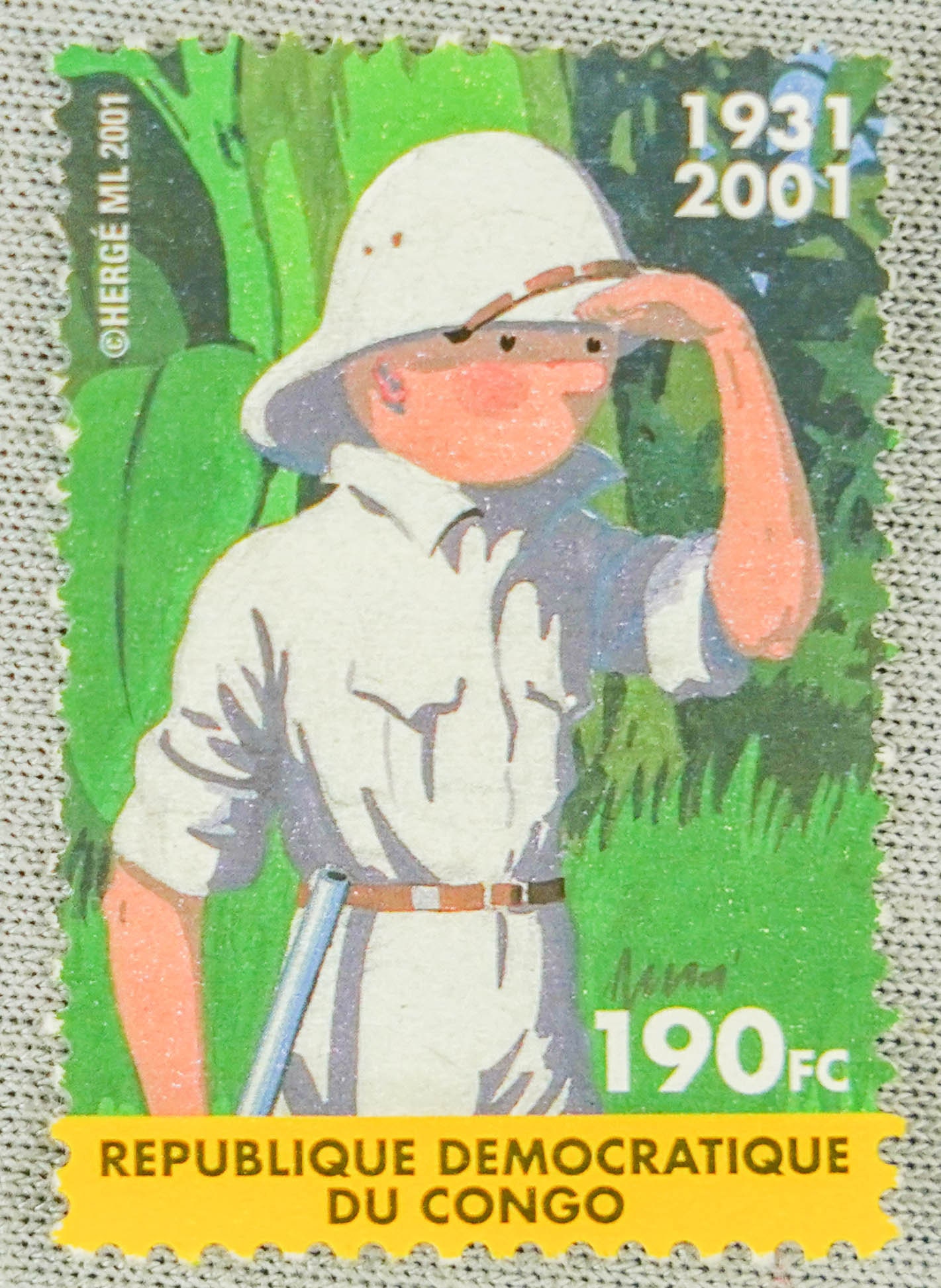 Tintin HERGÉ生誕100年記念切手 ベルギー タンタン 外国切手 TINTIN(タンタン) 記念切手シートとバラ売り1枚 は