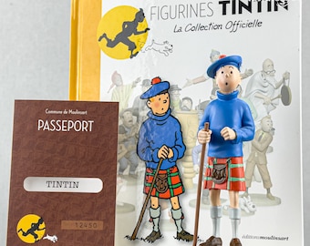 Tintin Figurines # 22 Tintin in kilt - The Black Island Herge model Moulinsart Figure