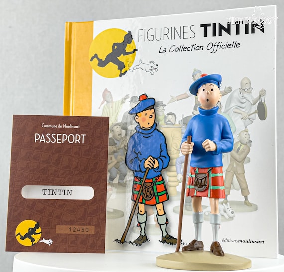 Tintin Figurines # 22 Tintin in Kilt - the Black Island Herge
