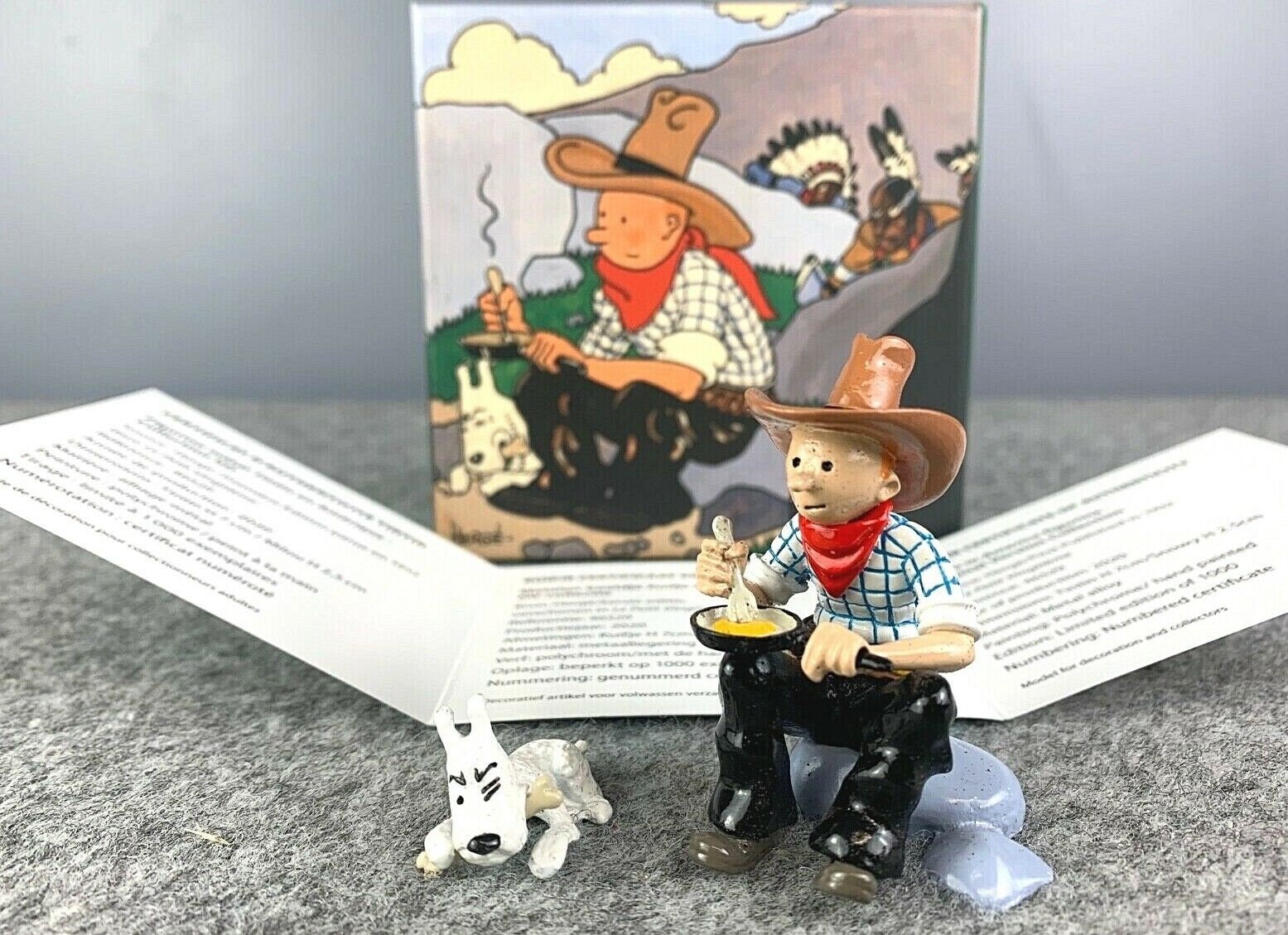 FIGURINE TINTIN MOTARD NOIR ET BLANC EUR 68,00 - FR