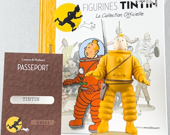 Tintin Figurine Officielle # 7 Tintin in Spacesuit - Moon Herge model ML Figure