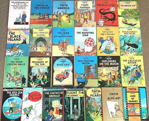 Egmont #1-18 Tintin Book Set UK Paperback Editions VGC - Buy