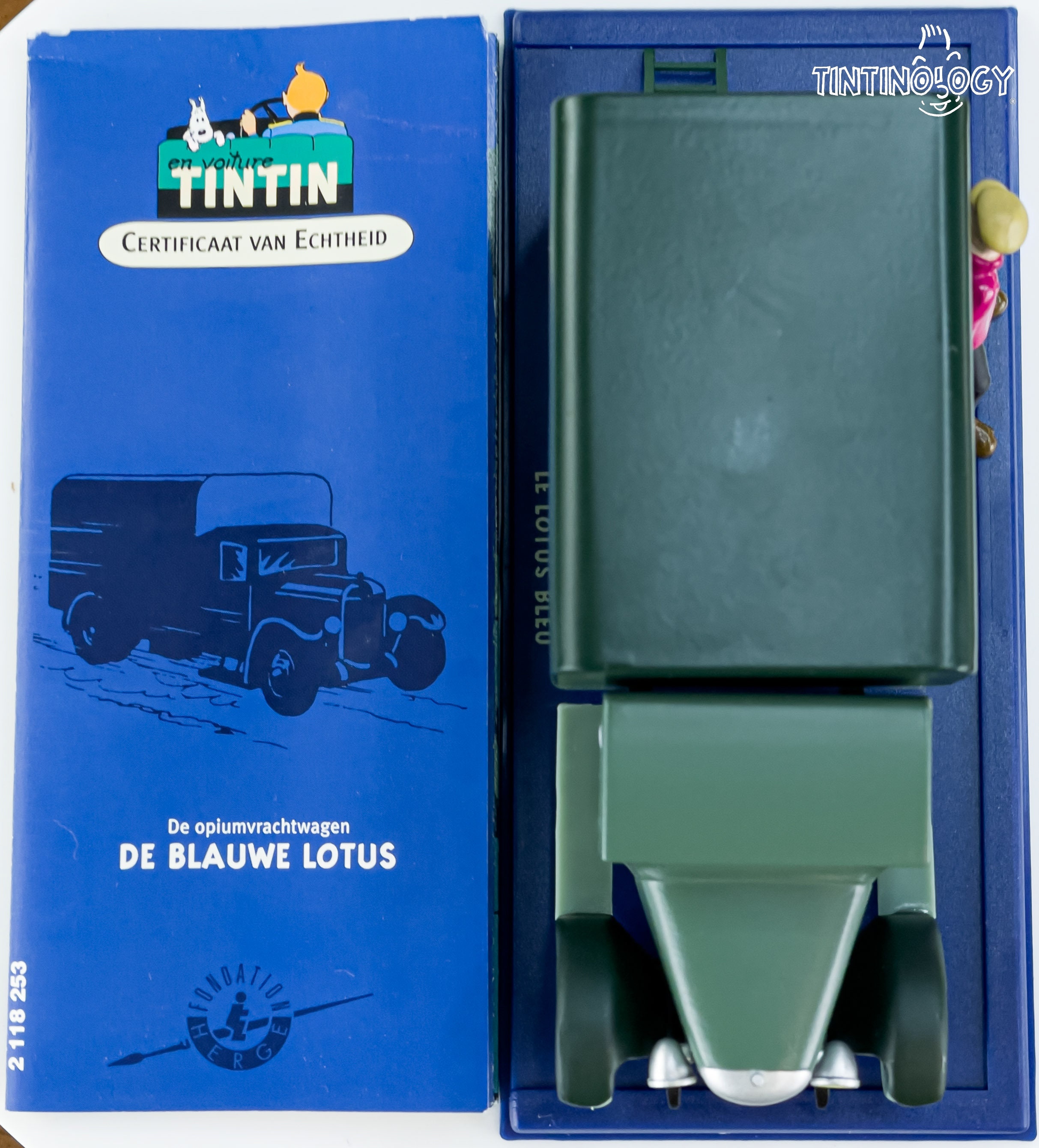 ATLAS TINTIN CAR # 53 Green Truck - the Blue Lotus Herge Model Car