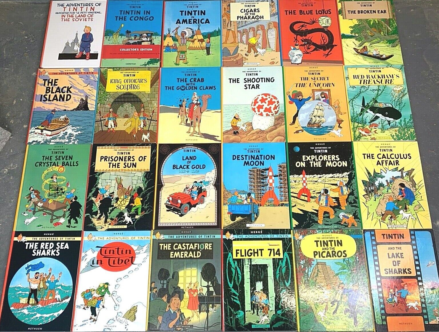 Egmont Hardbacks #1-18 Tintin Book Set UK Editions 2000s - Buy