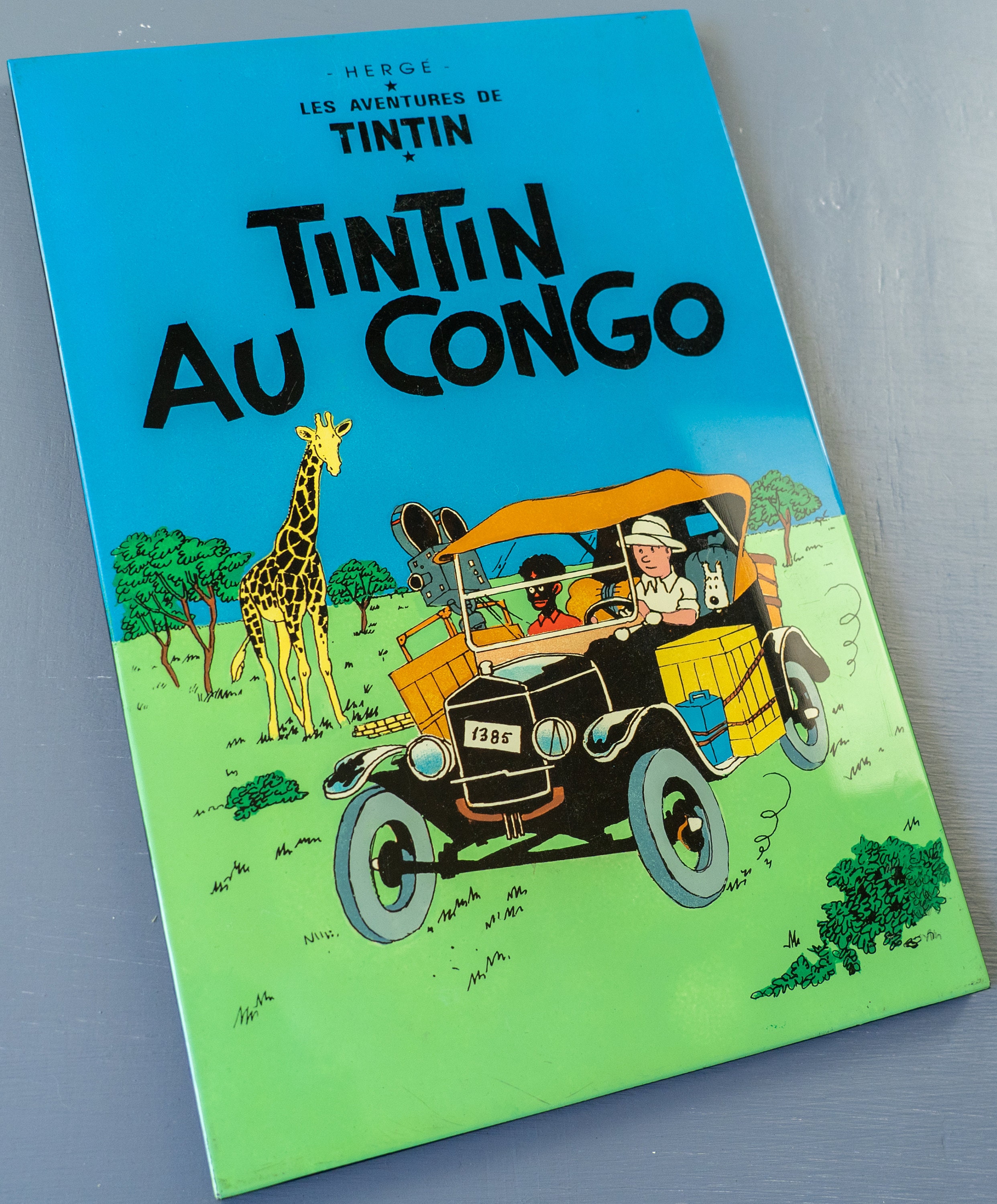 TINTIN - ENSEMBLE TINTIN AU CONGO DE 3 OBJETS DE COLLECTION