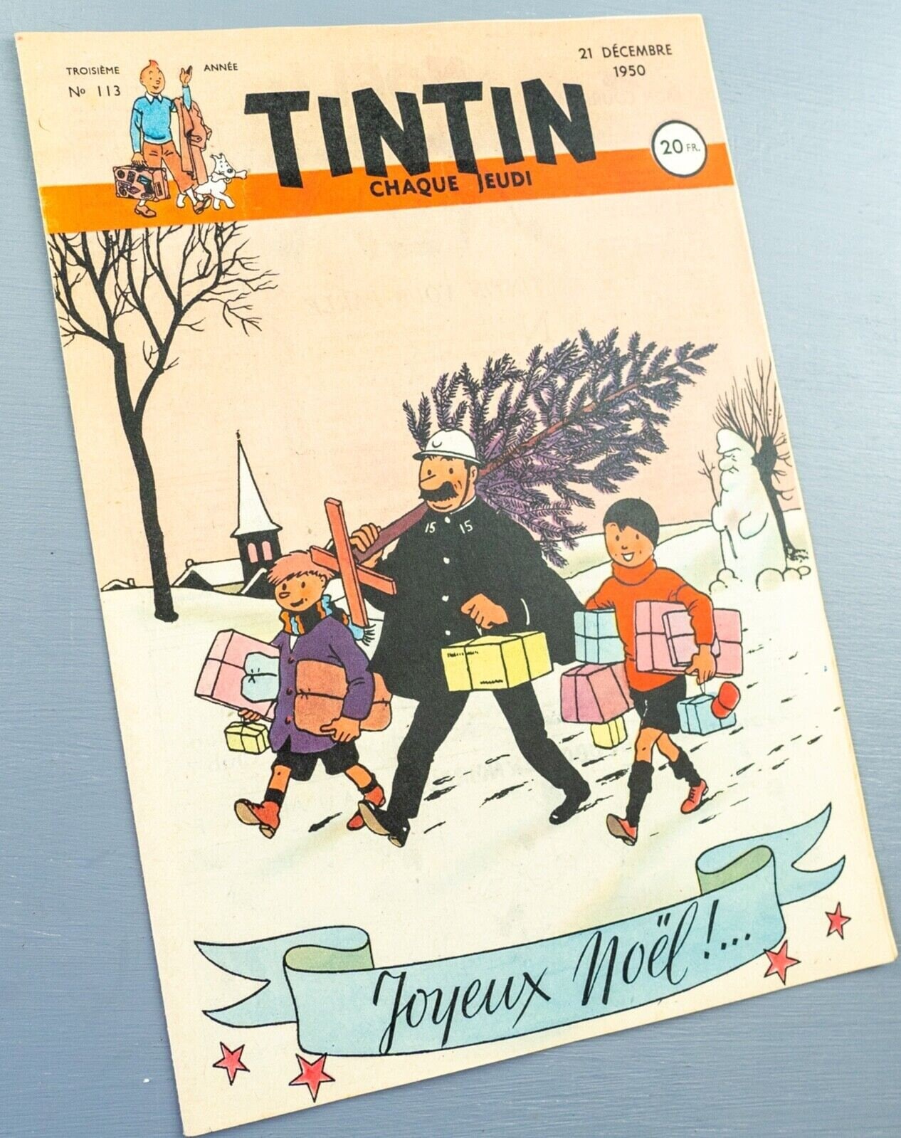 JOURNAL TINTIN Issue 19: 1948 Herge Cover Edition Vintage Comic EO