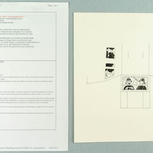Diseño artístico de los estudios Hergé de 1966: Camión de bomberos L’ile Noire en tinta negra Tintín original