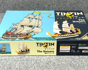 希少 KAWADA TINTIN ナノブロックセット「ユニコーン」模型船 3000個 
