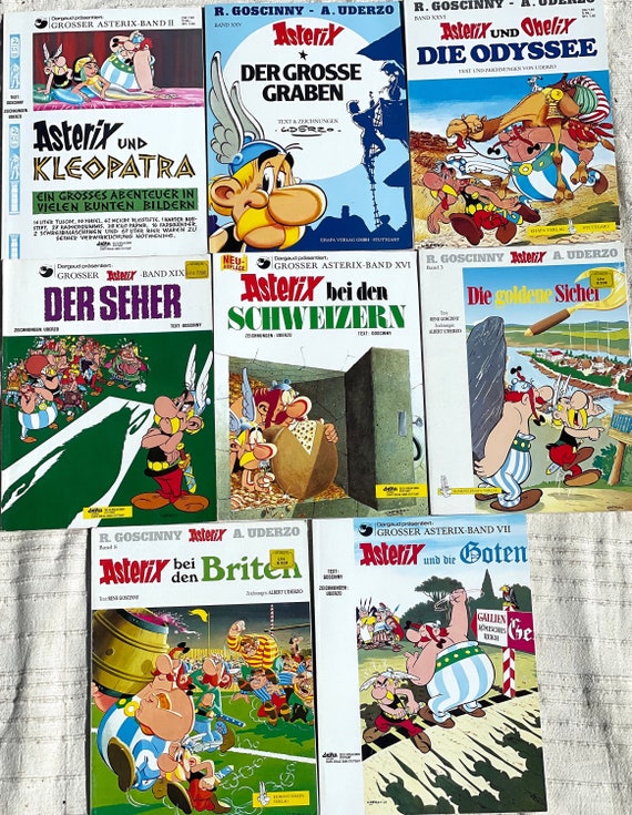 Set of Vintage 1990's Asterix Paperback Books in German Dargaud