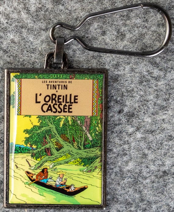 ML Moulinsart Tintin Metal Book Title Cover Keyri… - image 9