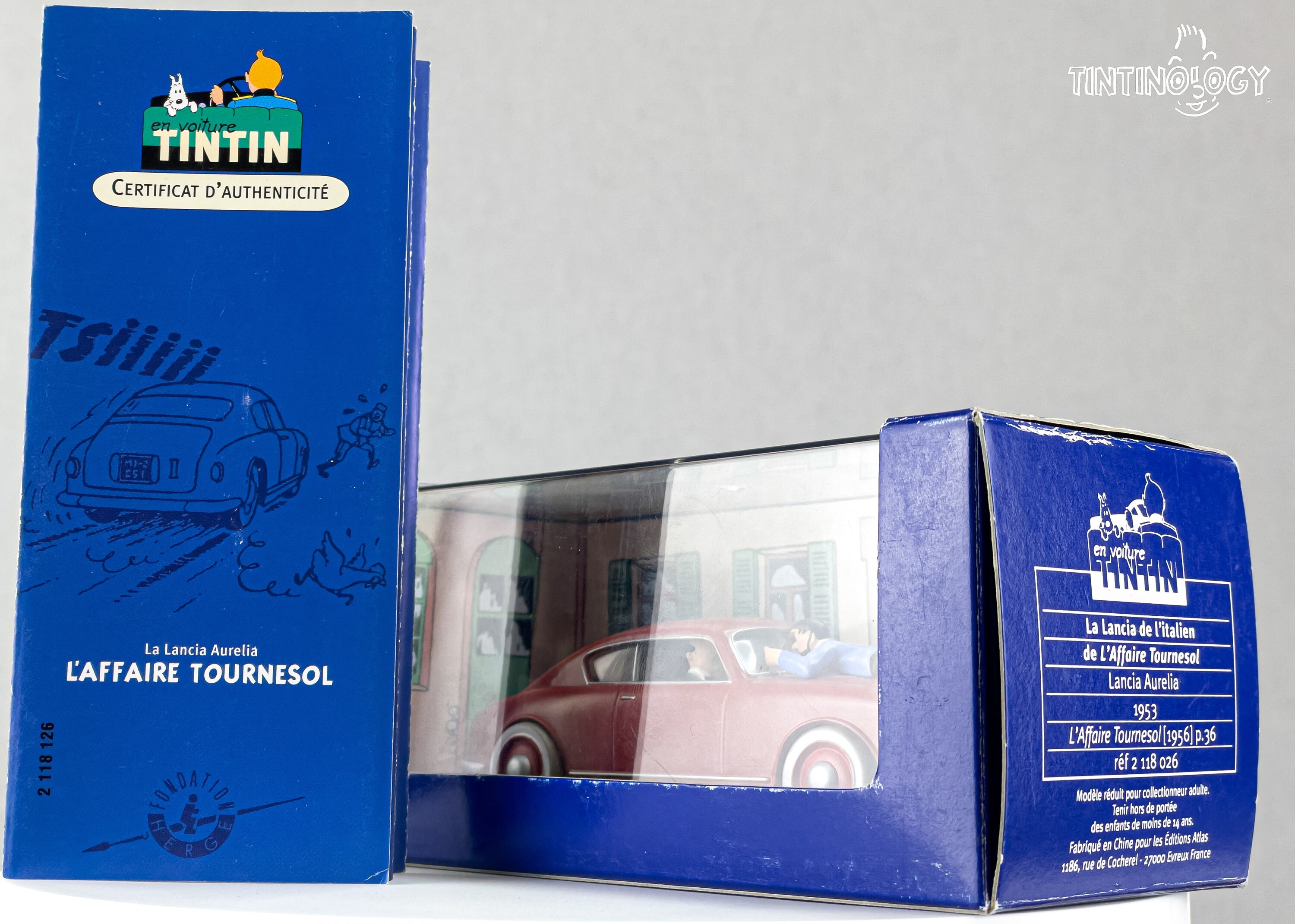 ATLAS TINTIN CAR # 26 Lancia Aurelia - the Calculus Affair Herge