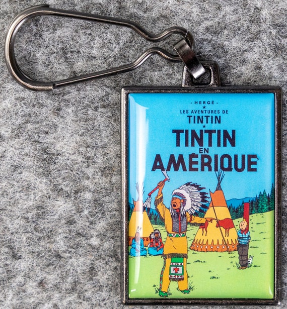 ML Moulinsart Tintin Metal Book Title Cover Keyri… - image 6