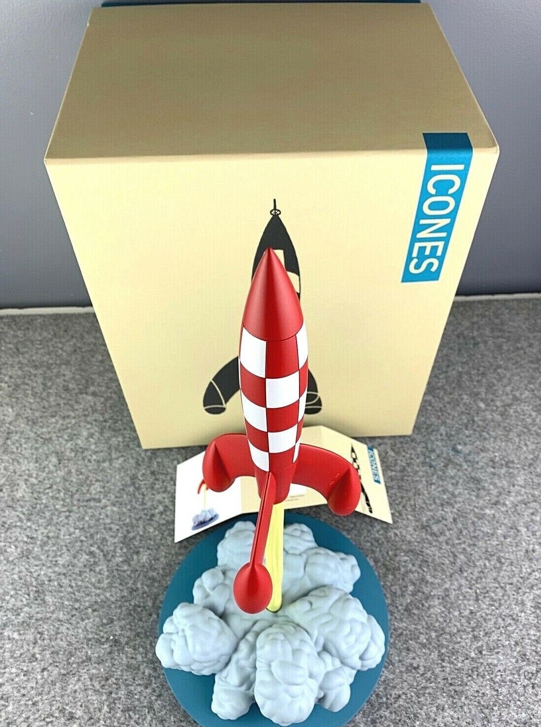 Fusée artisanale 51cm style Tintin - Collection
