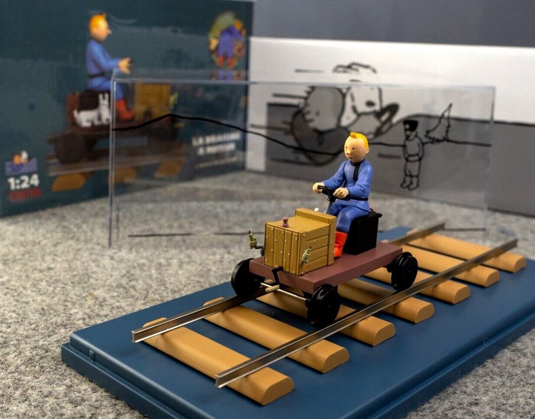Troc Echange VOITURE DE TINTIN LA N°59 "" LA DRAISINE A MOTEUR "" sur