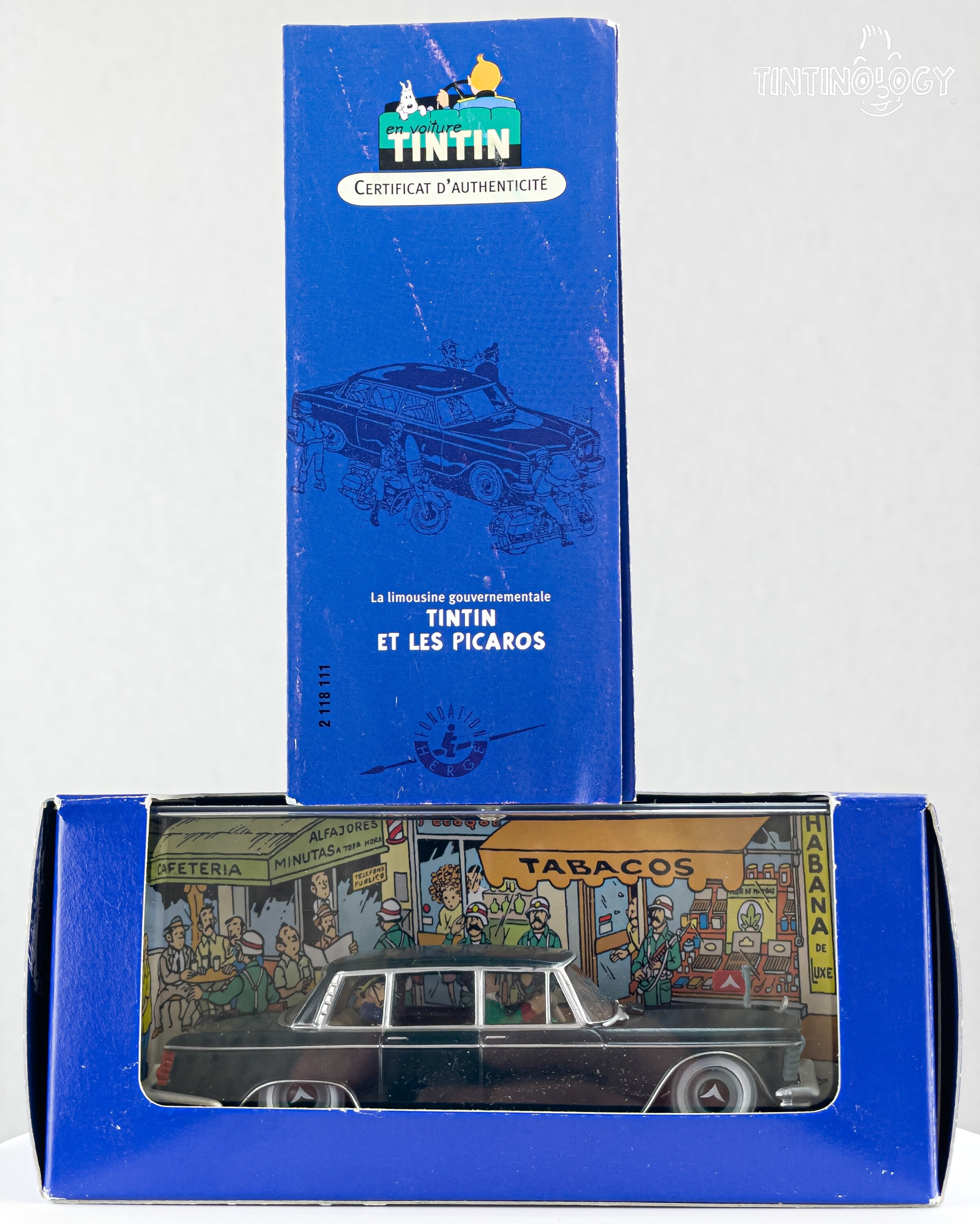 TinTin ミニカー　1/43 Limousine / Picaros ATLAS TINTIN Car # 11 Government Limo - Picaros Herge Model