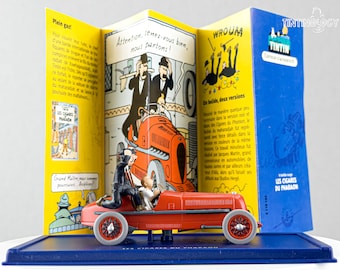 ATLAS TINTIN CAR # 2 Red Bolide - Cigars Pharaoh - Herge model Voiture 1/43 Scale