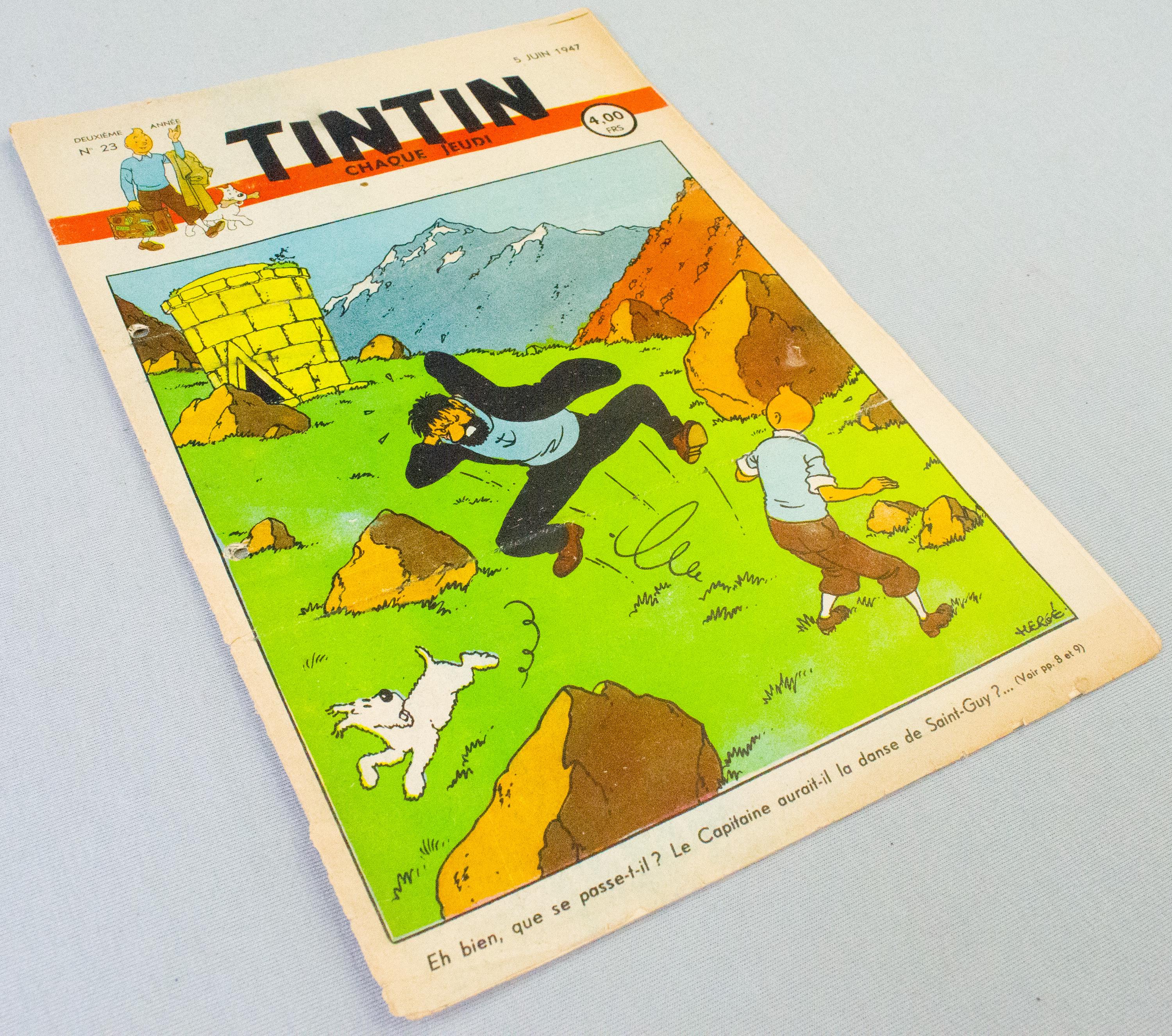 Journal Tintin Issue 23 1947: Herge Cover Edition Originale