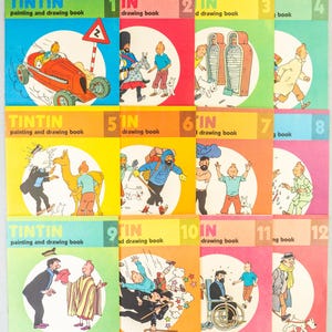 Tintin Painting & Drawing Books Vols 10-12 Methuen 1977 1st Edns BUY INDIVIDUALLY
