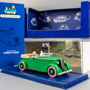 タンタンの冒険 TINTIN ミニカー　レッカー車 ATLAS TINTIN Car # 8 Green Armoured Car - Broken Ear Herge Model