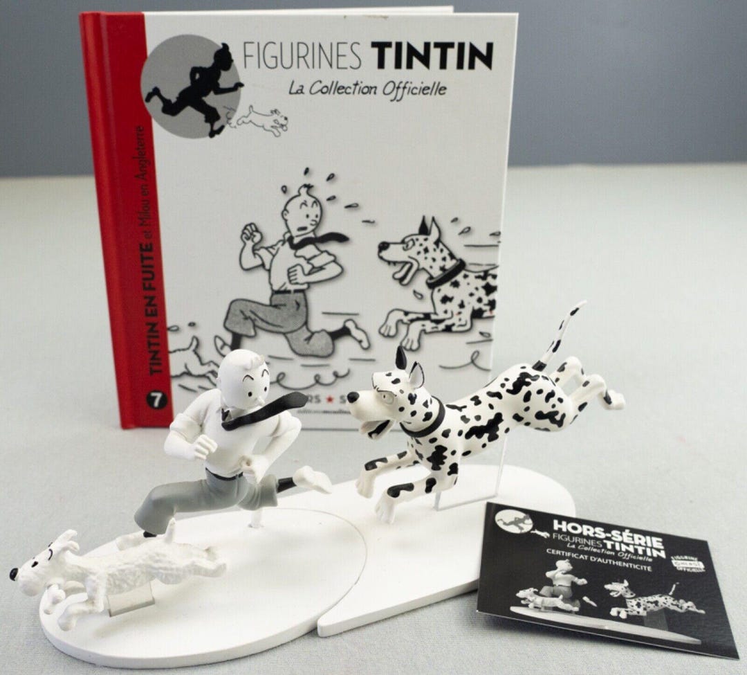 Lot De Figurines Tintin Bully 1975, 1ère Version Sans Pixi, Bon état