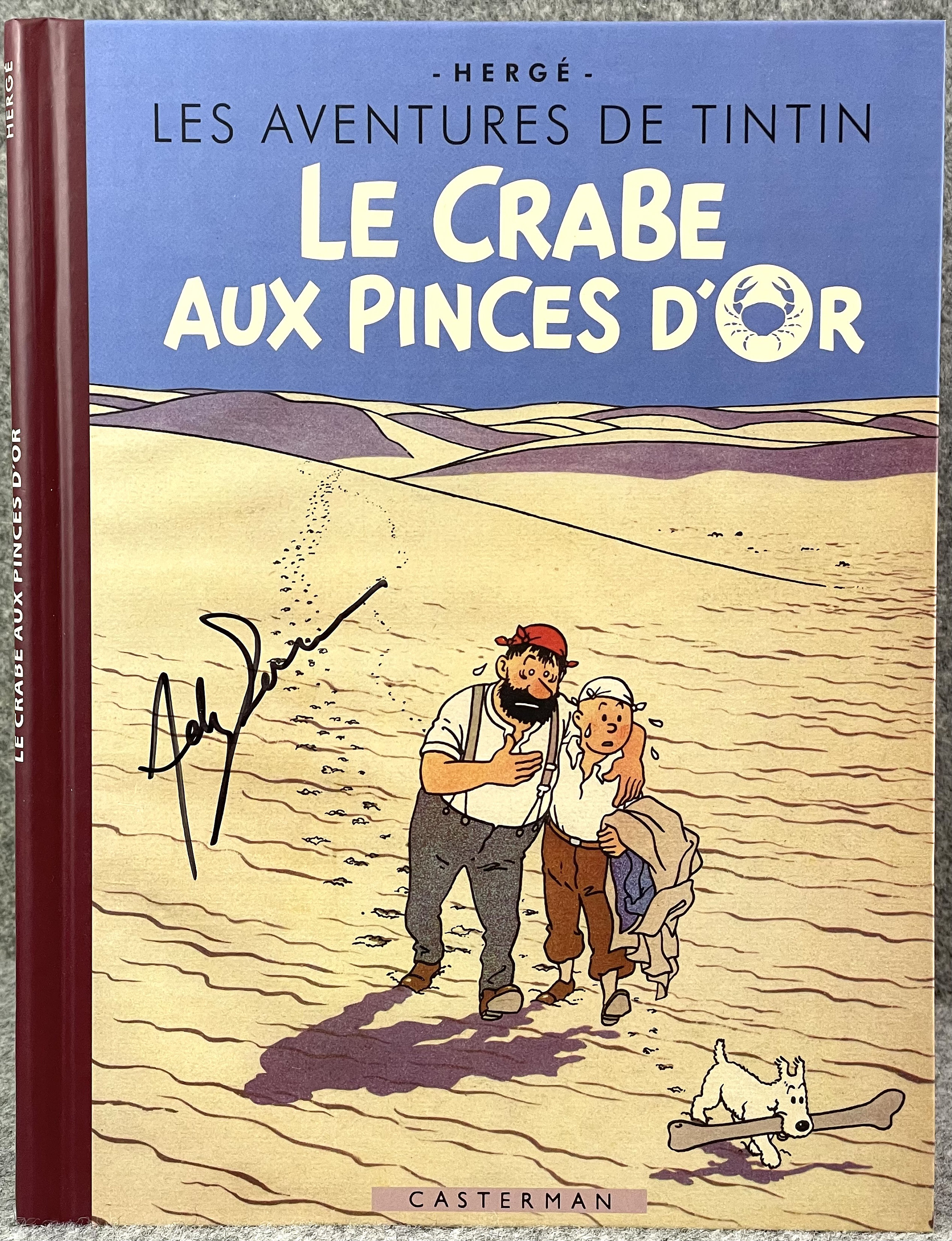 Crabe Aux Pinces D' or 80 Years Haddock Signed by Andy Serkis 1st