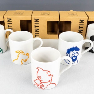 Tintin Calligraphy Character Mugs: by Moulinsart Herge 2022 Cups