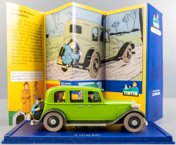 ATLAS TINTIN Car # 9 Mitsuhirato's Green Limo - Blue Lotus Herge