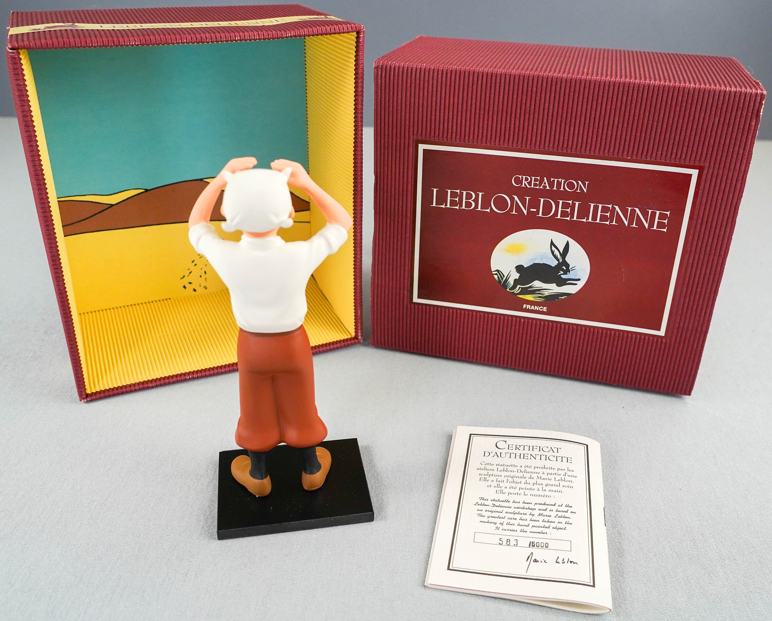 Statuette Leblon-delienne 59 Tintin Crab Pinces D' or 1990 Resin