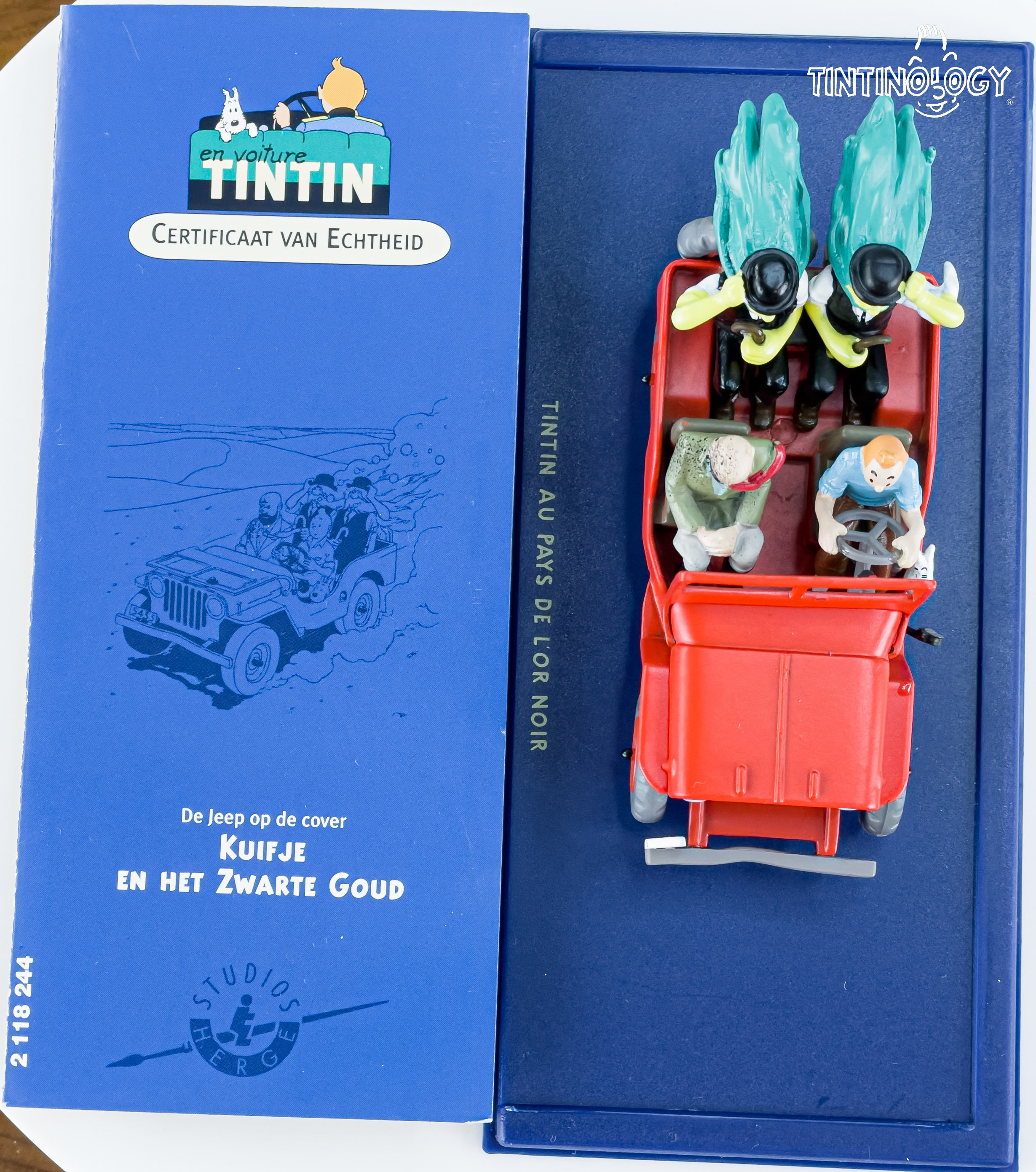 ATLAS TINTIN CAR # 44 Willys Jeep - Land of Black Gold Herge