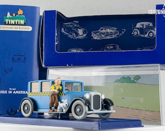 ATLAS TINTIN CAR # 4 Chequer Taxi - America Herge model Voiture 1/43 Scale