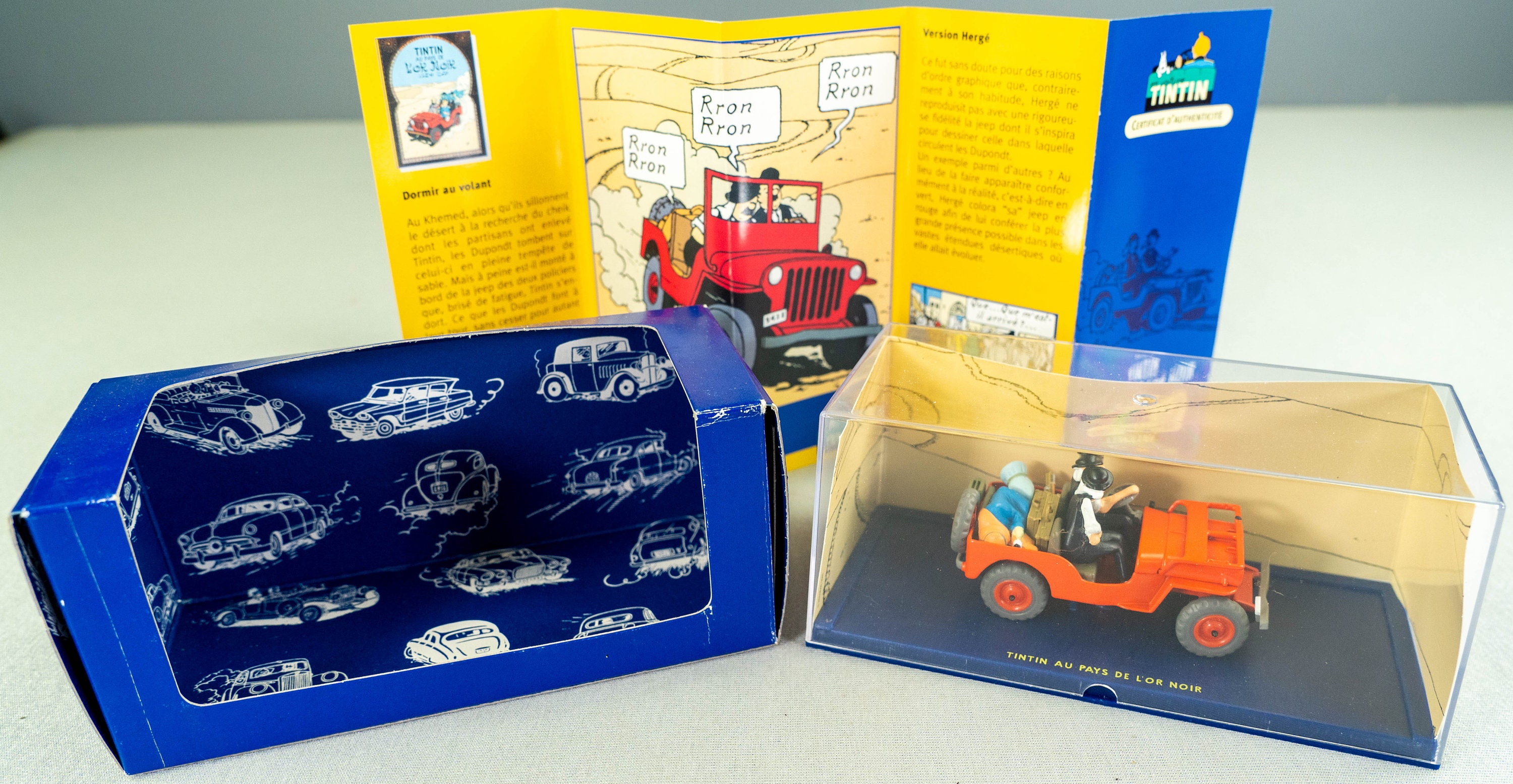 ATLAS TINTIN CAR # 7 Red Willies Jeep - Land of Black Gold Herge