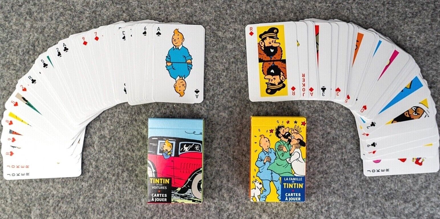 Jeux de 54 cartes à jouer Tintin: La famille de Tintin (51033